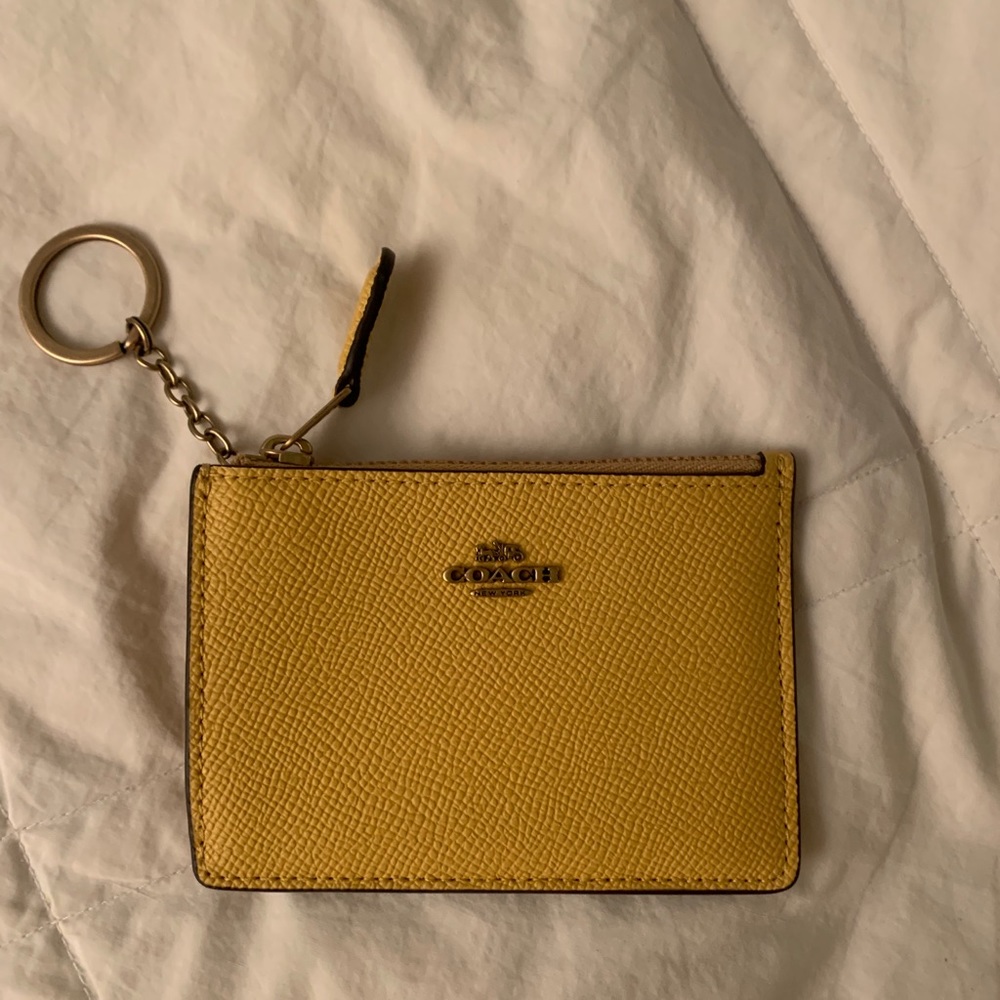 Yellow Coach Keychain Wallet